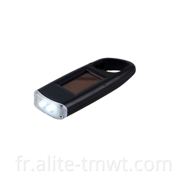 Keychain de lampe de poche à puissance solaire rechargeable LED